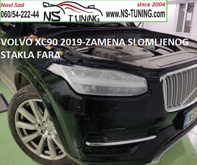 volvo xc90 2018 2019 led far slomljeno staklo zamena mokar far kondenz servis farova novi sad ns tuning